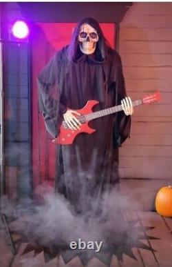 Haunted Living 6' Animatronic Reaper with Guitar Halloween Prop Bluetooth Band
