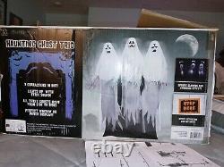 Haunting Ghost Trio Animated Prop Lifesize 6 ft Poseable Halloween Scary Decor