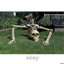 He's Here! 2024 Halloween Prop! Giant 4' Skeleton Ground Breaker Poseable Yard