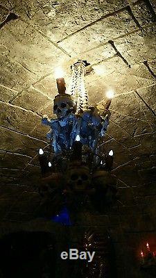 High End Quality Large Skull and Bones Chandelier -Ultimate Halloween Prop