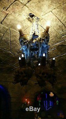 High End Quality Large Skull and Bones Chandelier -Ultimate Halloween Prop