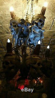 High End Quality Large Skull and Bones Chandelier -Ultimate Halloween Prop