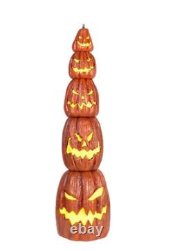 Home Accents 8 ft Giant Sized LED Jack-O-Lantern Pumpkin Stack NEW SAME DAY SHIP