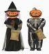 Home Accents Holiday 3 Ft. Grave & Bones Animated Led Pumpkin Twins