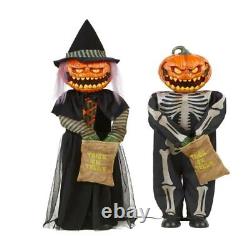 Home Depot 3-ft. Halloween Animated LED Pumpkin Twins NEW for 2022 SOLD OUT
