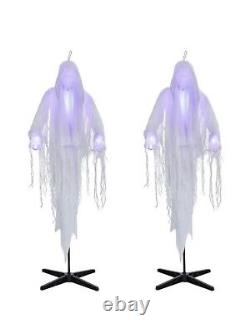 Home Depot Halloween 2022 6ft Spirit Twins Stands Animatronic Decoration