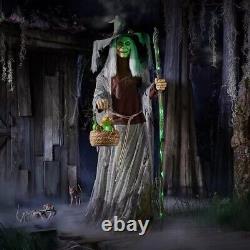 Home Depot Halloween 7 ft foot Animated LED Lethal Lily Lilly Witch Talks moves