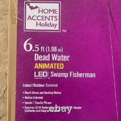 Home Depot Holiday Accents 6.5 ft. Animated LED Rocking Chair Swamp Fisherman