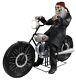 Home Depot Motorcycle Reaper Halloween Animatronic Prop Rare Decoration