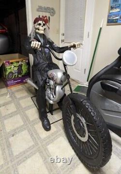 Home Depot Motorcycle Reaper Halloween Animatronic Prop Rare Decoration