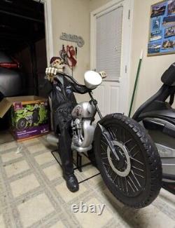 Home Depot Motorcycle Reaper Halloween Animatronic Prop Rare Decoration