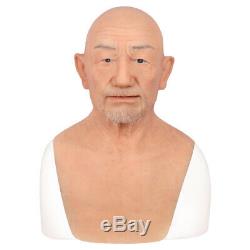 IMI Party Movie Props Realistic Silicone Old Men Headwear Trick Cap Cosplay