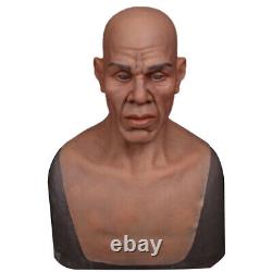 IMI Realistic Old Man Mask Silicone Face Masks Full Headwear Hood for Halloween