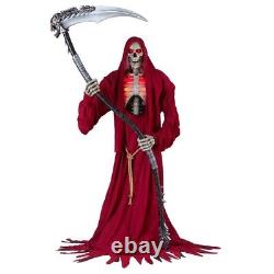 IN HAND 8 Ft Smoldering Reaper Of Souls Halloween NEW In Box Home Depot
