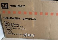 In Hand! 5.5 ft LED Skeleton Pony Halloween Home Depot 2024 Home Accents Prop