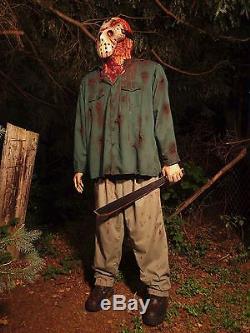 Jason Voorhees Friday the 13th Part 2,3,4,7 Life Size Halloween Prop Bloody Mask