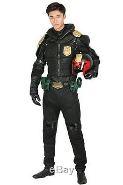 Judge Dredd Costume Movie Dredd Cosplay Fight Outfit Costume with Props Xcoser