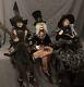 Large 24 Witch Warlock Halloween Decor Doll Lot Shelf Sitter Poseable Figurines