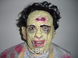 LEATHERFACE LIFE SIZE Halloween Prop ANIMATED Gemmy 2006 Texas Chainsaw Mas...