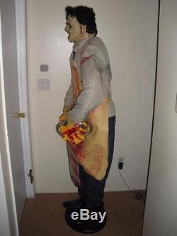 LEATHERFACE LIFE SIZE Halloween Prop ANIMATED Gemmy 2006 Texas Chainsaw Massacre