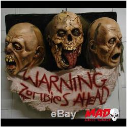 LIFE SIZE Zombie Severed Heads Wall Decoration Deluxe Halloween Prop Collector