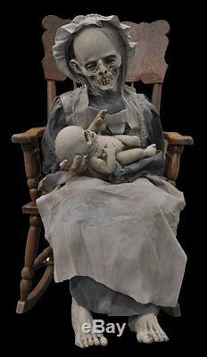 LULLABY ANIMATED PROP Haunted House Yard Realistic Moving Halloween Ghost Mom