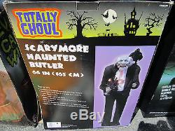 Large Animated Halloween Lot Butler Mummy Zultan Wolfman Witch Zombie Reaper +++