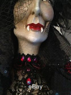 Life Size 55 Vampira Halloween Doll Katherine's Collection Vampire Prop