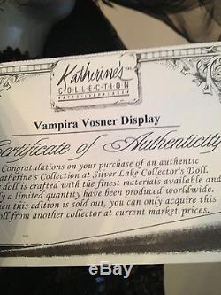 Life Size 55 Vampira Halloween Doll Katherine's Collection Vampire Prop