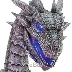 Life Size 7ft Winter Dragon Animated Moving Light Up Halloween Prop Decoration