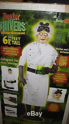 Life-Size Animated Doctor Shivers Gemmy Halloween Prop 2007 With Microphone AS IS