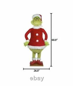 Life Size Animated GRINCH 5.74 Ft Christmas Prop SPEAKS GRINCH PHRASES Gemmy
