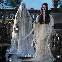 Life Size Animated Ghost Woman withLighted Eyes Red Hair Halloween Prop 64 SALE