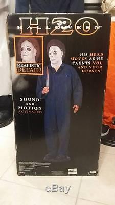 Life Size Animated Michael Myers H20 Gemmy very rare with box