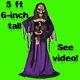 Life Size Animated-scary Witch-black Cat-haunted House Halloween Prop Decoration