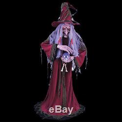 Life Size Animated Sound-FORTUNE TELLER GYPSY WITCH-Haunted House Halloween Prop
