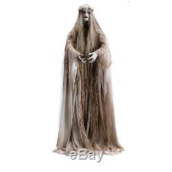Life Size Animated Zombie Bride Scary Halloween Prop 66 with Lighted Eyes SALE
