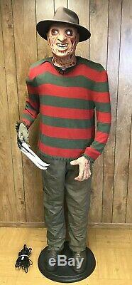 Life Size Animatronic Freddy Krueger Gemmy Horror Nightmare Elm Street WORKS 6ft