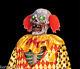 Life Size Deluxe Animated Sound-zombie Killer Clown-haunted House Halloween Prop