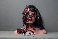 Life Size Female Zombie Head Halloween Prop & Decoration The Walking Dead Corpse
