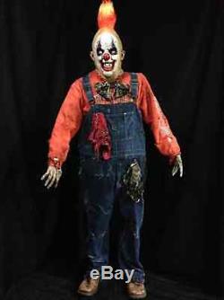 Life Size Halloween zombie clown prop, walking dead, Halloween prop, Clown Mask