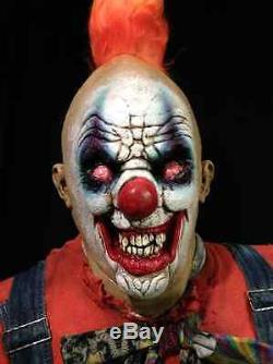 Life Size Halloween zombie clown prop, walking dead, Halloween prop, Clown Mask