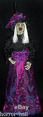 Life Size Light Sound-STANDING WITCH-Haunted House Halloween Prop Decoration-NEW