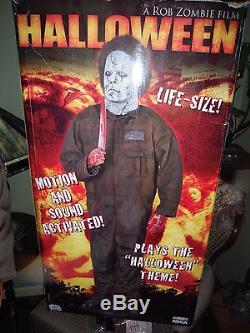 Life Size MICHEAL MYERS Rob Zombie animated with sound Halloween Prop