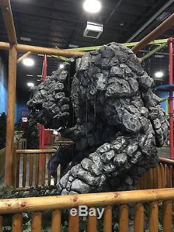 Life Size Rock Monster Animatronics MOVES TALKS Statue Prop 10'TALL Glowing Eyes