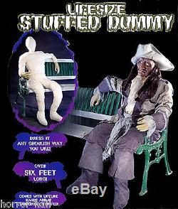 Life Size STUFFED POSABLE MANNEQUIN DISPLAY DUMMY Halloween Costume Prop Man-6ft