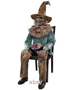 Life Size Scary Animatronic Pop Up Sitting Scarecrow Halloween Props Decorations