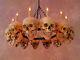 Life-size Skull Chandelier With 12 Skulls, Halloween Prop, Human Skeletons, New