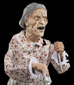 Life Size Standing Granny PSYCHO MOTHER BATES MOTEL Haunted House Horror Prop-5f