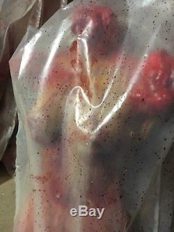 Life Size Torso Bloody Body Bags Male and Female Haunted House Prop